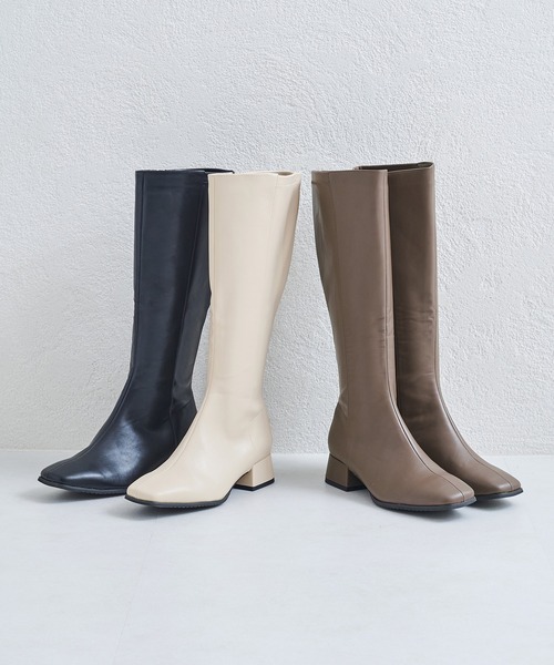 ORiental TRaffic（オリエンタルトラフィック）の「ロングブーツ/31483（ブーツ・レディース・ブラック/アイボリー/モカ・LL/S/M/L）」の5枚目の写真