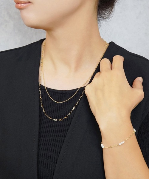 TAKE-UP(テイクアップ)の「【WEB・一部店舗限定商品】GF 2連 バニーチェーン ネックレス(ネックレス・レディース・イエローゴールド・FREE)」の4枚目の写真