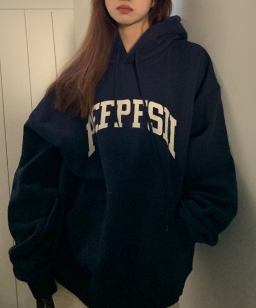 paravion(パラビオン)の「裏起毛ロゴパーカー(パーカー・レディース・グレー/ブルー・FREE)」の1枚目の写真