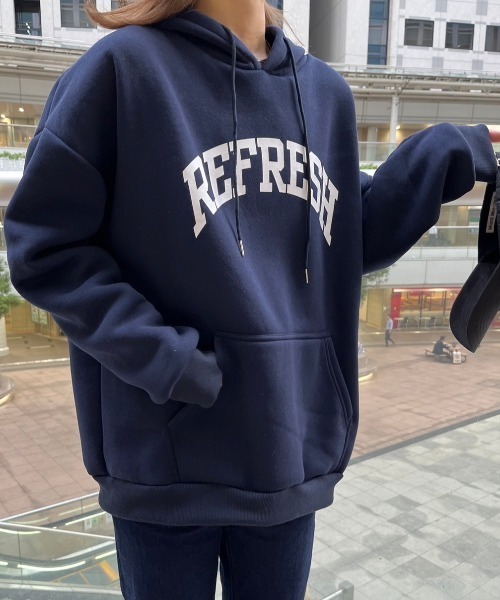 paravion(パラビオン)の「裏起毛ロゴパーカー(パーカー・レディース・グレー/ブルー・FREE)」の3枚目の写真