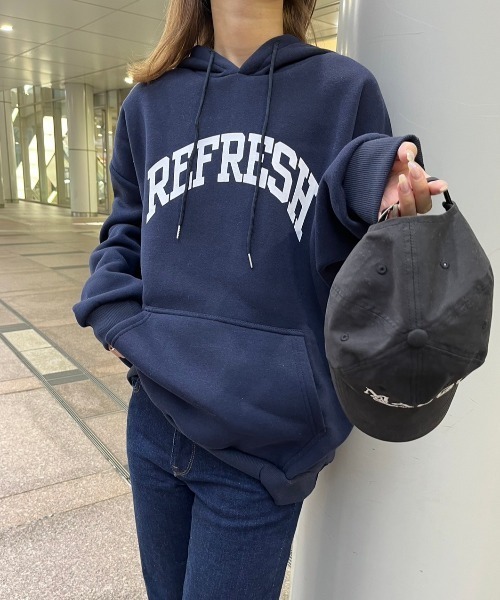 paravion(パラビオン)の「裏起毛ロゴパーカー(パーカー・レディース・グレー/ブルー・FREE)」の7枚目の写真