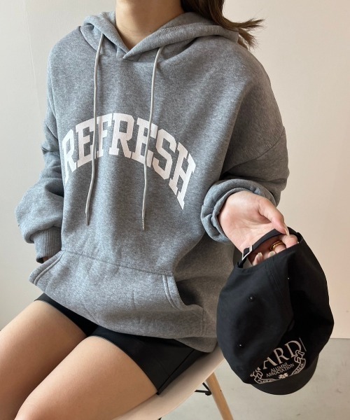 paravion(パラビオン)の「裏起毛ロゴパーカー(パーカー・レディース・グレー/ブルー・FREE)」の11枚目の写真