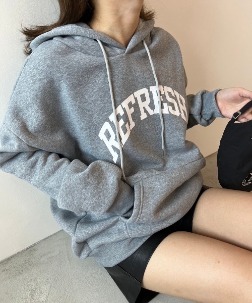 paravion(パラビオン)の「裏起毛ロゴパーカー(パーカー・レディース・グレー/ブルー・FREE)」の14枚目の写真