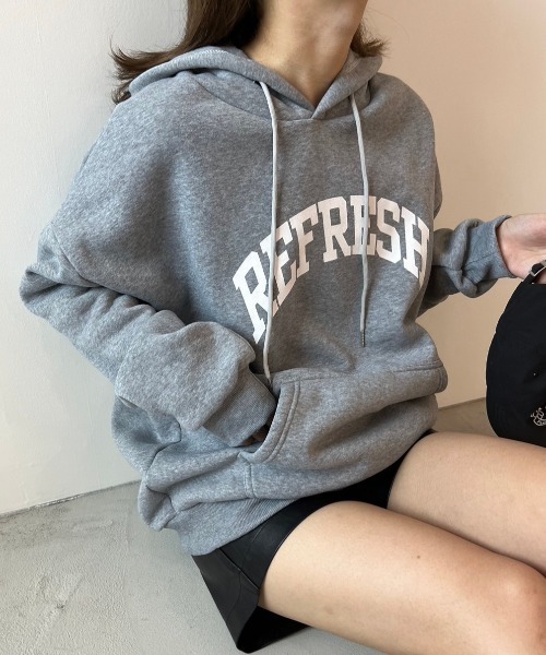 paravion(パラビオン)の「裏起毛ロゴパーカー(パーカー・レディース・グレー/ブルー・FREE)」の17枚目の写真