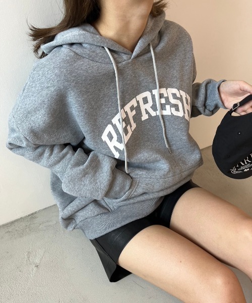 paravion(パラビオン)の「裏起毛ロゴパーカー(パーカー・レディース・グレー/ブルー・FREE)」の18枚目の写真