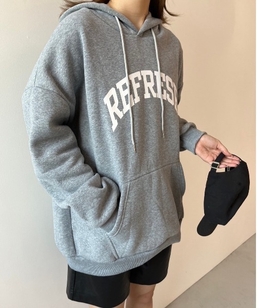 paravion(パラビオン)の「裏起毛ロゴパーカー(パーカー・レディース・グレー/ブルー・FREE)」の19枚目の写真