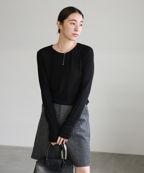 select MOCA（セレクトモカ）の「ニュアンスYシルエットドロップネックレス（ネックレス・レディース・シルバー/ゴールド・FREE）」の4枚目の写真