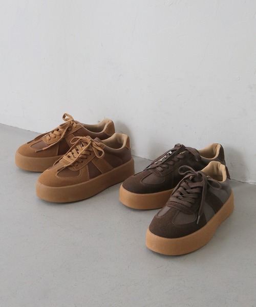 【セール】【CLEIO】 厚底ボリュームソールコートスニーカー（スニーカー）｜CLEIO（クレイオ）