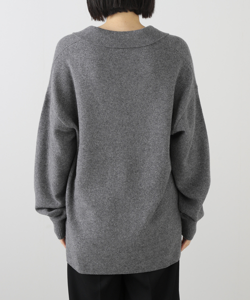 EVERYDAY I LIKE.（エヴリディアイライク）の「ウールカシミヤスキッパープルオーバー（ニット/セーター・レディース・チャコールグレー/カーキ・FREE）」の5枚目の写真