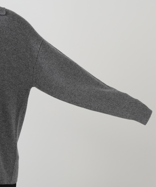 EVERYDAY I LIKE.（エヴリディアイライク）の「ウールカシミヤスキッパープルオーバー（ニット/セーター・レディース・チャコールグレー/カーキ・FREE）」の8枚目の写真