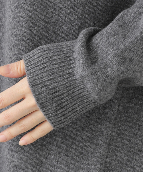 EVERYDAY I LIKE.（エヴリディアイライク）の「ウールカシミヤスキッパープルオーバー（ニット/セーター・レディース・チャコールグレー/カーキ・FREE）」の9枚目の写真