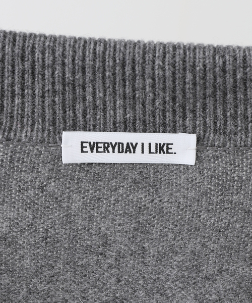 EVERYDAY I LIKE.（エヴリディアイライク）の「ウールカシミヤスキッパープルオーバー（ニット/セーター・レディース・チャコールグレー/カーキ・FREE）」の11枚目の写真