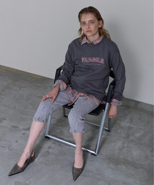 Slub Yarn Crush Processing Leggings/スラブヤーンクラッシュ