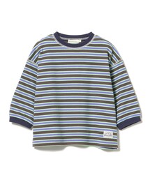 BEAMS mini | ボーダー ワッフル Tシャツ 2025SS（90～150cm）(Tシャツ/カットソー)