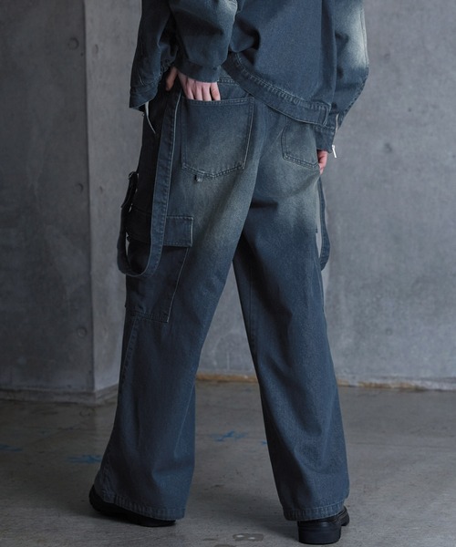 SERACE（セラス）の「【SERACE】Vintage design suspenders cargo denim pants / ヴィンテージデザインサスペンダーカーゴデニムパンツ（カーゴパンツ・メンズ・インディゴブルー/ブラック/ライトグレー・S/M/L）」の21枚目の写真
