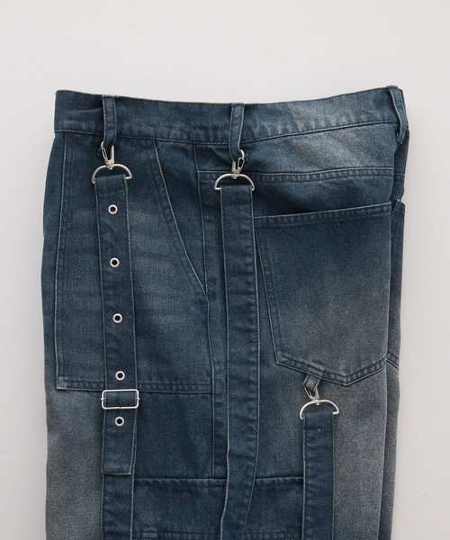 MAISON SPECIAL デニムサスペンダーカーゴパンツ Big Pocket 2WAY Buggy Denim Cargo Pants
