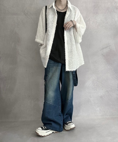SERACE（セラス）の「【SERACE】Vintage design suspenders cargo denim pants / ヴィンテージデザインサスペンダーカーゴデニムパンツ（カーゴパンツ・メンズ・インディゴブルー/ブラック/ライトグレー・S/M/L）」の6枚目の写真