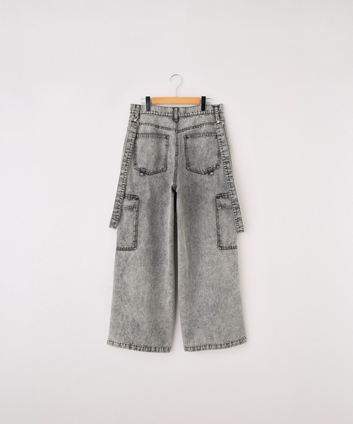 SERACE】Vintage design suspenders cargo denim pants