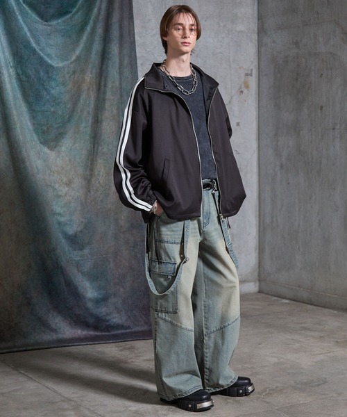 SERACE（セラス）の「【SERACE】Vintage design suspenders cargo denim pants / ヴィンテージデザインサスペンダーカーゴデニムパンツ（カーゴパンツ・メンズ・インディゴブルー/ブラック/ライトグレー/サックスブルー・L/M/S）」の8枚目の写真