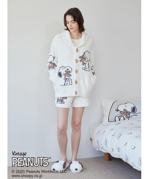 ジェラートピケ × PEANUTS パウダー ジャガードショールカーディガン セール】【PEANUTS】【ONLINE限定カラーあり】【UNISEX】SNOOPY