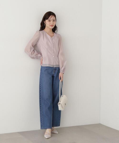 PROPORTION BODY DRESSING（プロポーションボディドレッシング）の「ワイドストレートデニムパンツ / 1215130200（その他パンツ・レディース・ブルー/ホワイト/ブルー系その他・MEDIUM/SMALL）」の9枚目の写真