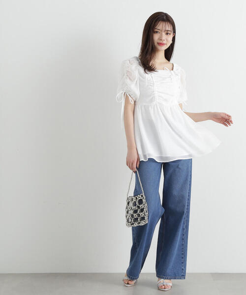 PROPORTION BODY DRESSING（プロポーションボディドレッシング）の「ワイドストレートデニムパンツ / 1215130200（その他パンツ・レディース・ブルー/ホワイト/ブルー系その他・MEDIUM/SMALL）」の17枚目の写真