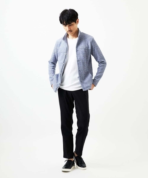 MK MICHEL KLEIN HOMME （エムケーミッシェルクランオム）の「【イージーケア】ラッセルスタンドカーディガン（カーディガン/ボレロ・メンズ・ネイビー/ブルー・MEDIUM/LARGE/X-LARGE）」の10枚目の写真