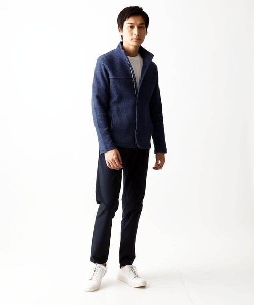 MK MICHEL KLEIN HOMME （エムケーミッシェルクランオム）の「【イージーケア】ラッセルスタンドカーディガン（カーディガン/ボレロ・メンズ・ネイビー/ブルー・MEDIUM/LARGE/X-LARGE）」の11枚目の写真