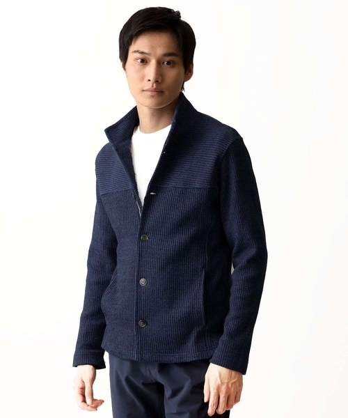 MK MICHEL KLEIN HOMME （エムケーミッシェルクランオム）の「【イージーケア】ラッセルスタンドカーディガン（カーディガン/ボレロ・メンズ・ネイビー/ブルー・MEDIUM/LARGE/X-LARGE）」の12枚目の写真