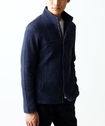 【イージーケア】ラッセルスタンドカーディガン