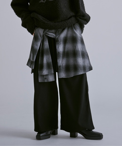 Ellno Loset（エルノロゼット）の「シャツラップワイドパンツ（その他パンツ・メンズ・ブラック/レッド・SMALL/MEDIUM/LARGE/X-SMALL）」の14枚目の写真