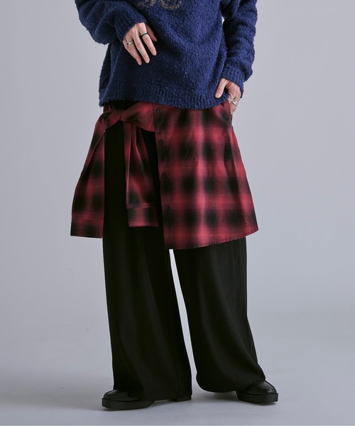 Ellno Loset（エルノロゼット）の「シャツラップワイドパンツ（その他パンツ・メンズ・ブラック/レッド・SMALL/MEDIUM/LARGE/X-SMALL）」の20枚目の写真