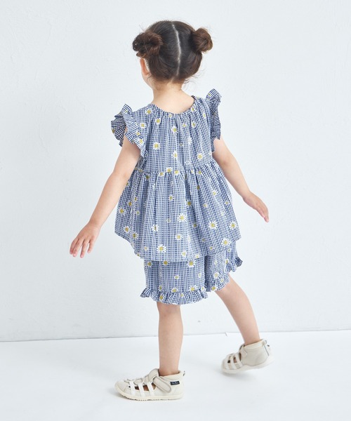 セール】フリルブラウス ショートパンツ ガールズセットアップ