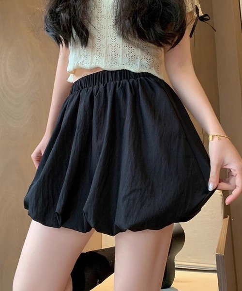 SHEPP(シープ)の「バルーンボリュームスカパン(スカート・レディース・ホワイト/ブラック・S/M/L)」の16枚目の写真