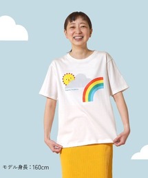 10mois（ディモワ）の「【tupera tupera × 10mois(ディモワ)】tupera tupera 親子Tシャツ(大人)  Mサイズ チャコール・ホワイト（Tシャツ/カットソー）」