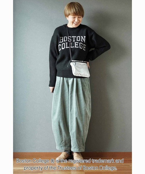 THREE FIFTY STANDARD(スリーフィフティースタンダード)の「THREE FIFTY STANDARD 別注カレッジロゴセーター(ニット/セーター・レディース・杢グレー/ブラック・L/M/3L/LL)」の11枚目の写真