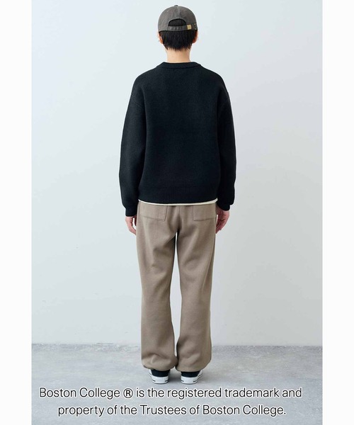 THREE FIFTY STANDARD(スリーフィフティースタンダード)の「THREE FIFTY STANDARD 別注カレッジロゴセーター(ニット/セーター・レディース・杢グレー/ブラック・L/M/3L/LL)」の10枚目の写真
