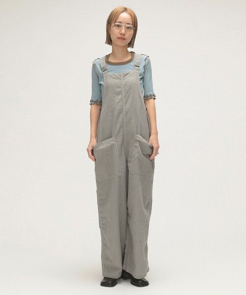 maturely（マチュアリー）の「ダンガリー サロペット（サロペット/オーバーオール・レディース・レッド/グレー・ONE SIZE）」の2枚目の写真