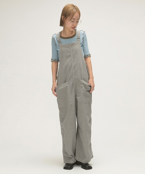 maturely（マチュアリー）の「ダンガリー サロペット（サロペット/オーバーオール・レディース・レッド/グレー・ONE SIZE）」の5枚目の写真