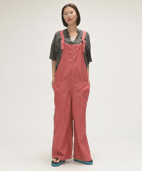 maturely（マチュアリー）の「ダンガリー サロペット（サロペット/オーバーオール・レディース・レッド/グレー・ONE SIZE）」の6枚目の写真