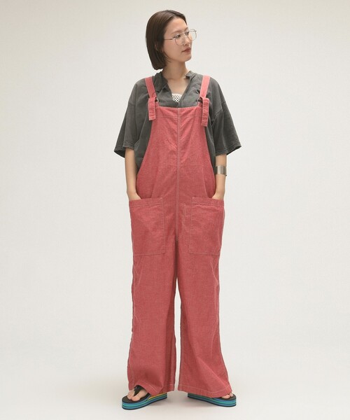 maturely（マチュアリー）の「ダンガリー サロペット（サロペット/オーバーオール・レディース・レッド/グレー・ONE SIZE）」の8枚目の写真