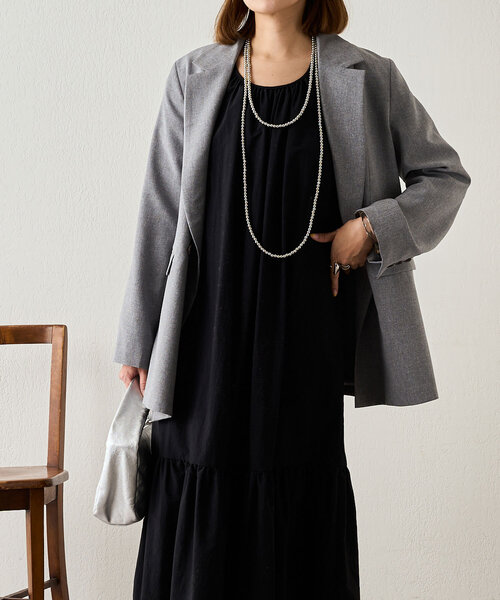 SHENERY(シーナリー)の「《重ね着けでボリュームを出しても◎》ボールチェーンネックレス110cm(ネックレス・レディース・シルバー・FREE)」の6枚目の写真