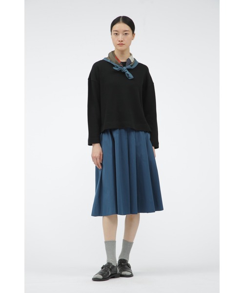 MARGARET HOWELL(マーガレットハウエル)の「DOUBLE FACE COTTON JERSEY(Tシャツ/カットソー・レディース・ブラック/アイボリー・2)」の9枚目の写真