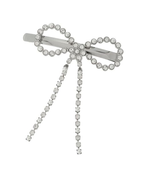 CALNAMUR（カルナムール）の「PEARL BIJOU RIBBON PIN/パールビジューリボンピン（ヘアピン・レディース・シルバー/ブラック・FREE）」の8枚目の写真