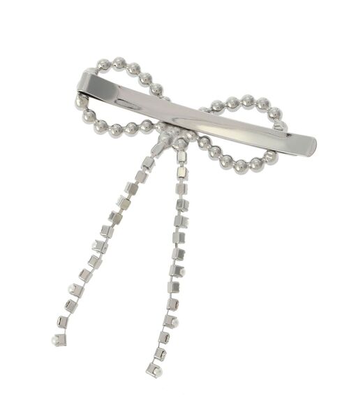CALNAMUR（カルナムール）の「PEARL BIJOU RIBBON PIN/パールビジューリボンピン（ヘアピン・レディース・シルバー/ブラック・FREE）」の9枚目の写真