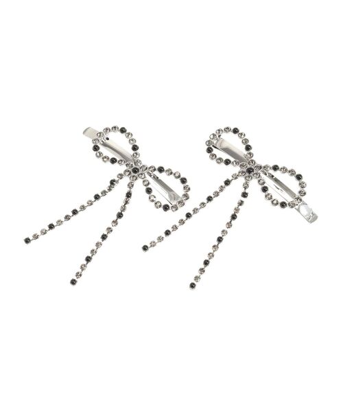 CALNAMUR（カルナムール）の「PEARL BIJOU RIBBON PIN/パールビジューリボンピン（ヘアピン・レディース・シルバー/ブラック・FREE）」の10枚目の写真