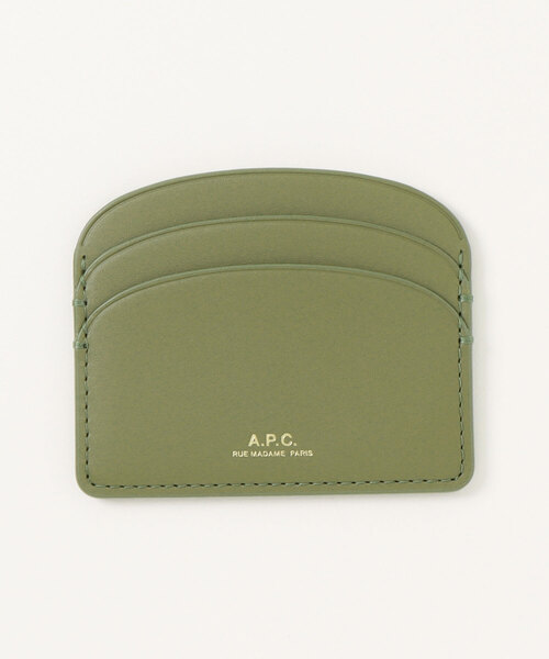 【関税込み】A.P.C. ベージュ Demi-Lune カードケース A.P.C. Demi-Lune カードケース | グリーン | FARFETCH JP