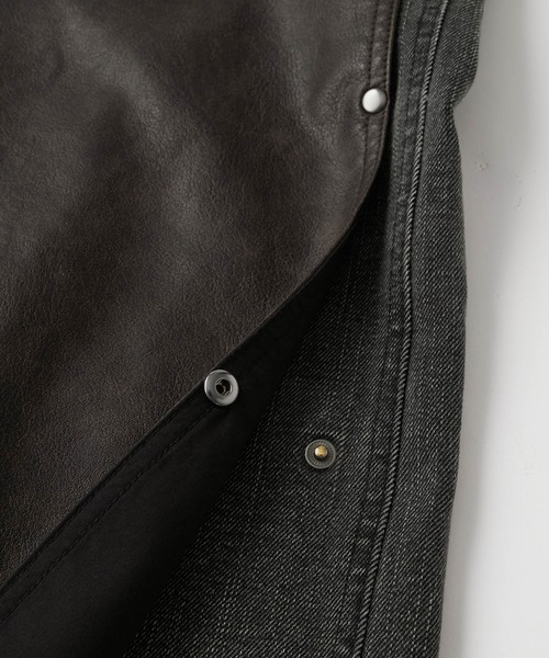 Nebula Fusion（ネビュラフュージョン）の「13oz double knee design faded baggy denim / 13ozダブルニーデザインフェードバギーデニム（デニムパンツ・メンズ・ブラック/ブルー・L/M）」の10枚目の写真