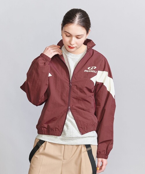 Russell Athletic(ラッセルアスレティック)の「【別注】<RUSSELL ATHLETIC>ナイロンジャケット(ナイロンジャケット・レディース・ネイビー/ワインレッド・FREE)」の6枚目の写真