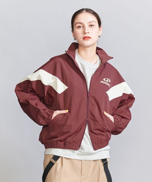 Russell Athletic(ラッセルアスレティック)の「【別注】<RUSSELL ATHLETIC>ナイロンジャケット(ナイロンジャケット・レディース・ネイビー/ワインレッド・FREE)」の7枚目の写真